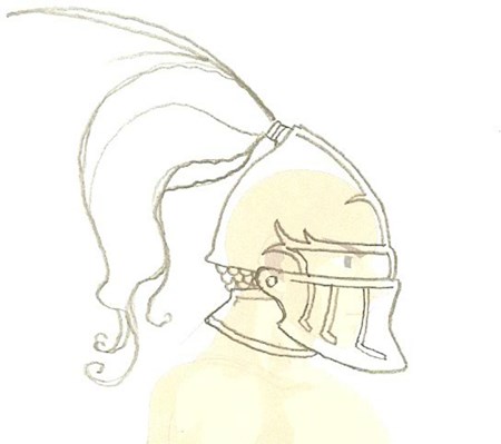 Cysero's first helm sketch